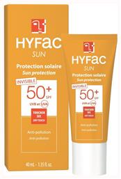 Bailleul Laboratoires Hyfac Invisible Sun Protection SPF50 Αντηλιακή Κρέμα 40ml
