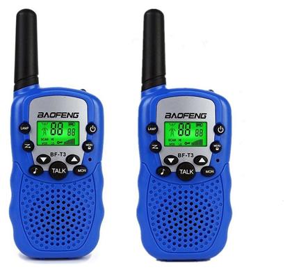 Baofeng BF-T3 Walkie Talkie με Μονόχρωμη Οθόνη Σετ 2τμχ Σε Μπλε Χρώμα