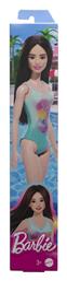 Barbie Beach & Swimsuit Κούκλα Black Hair, Wearing Tropical Blue