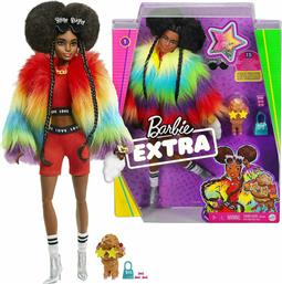 Barbie Κούκλα Extra Rainbow Coat για 3+ Ετών από το ToyGuru