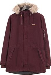 Basehit Παρκά Cotton Faux Fur Hooded Parka Bordeaux 172.BM12.25 από το Cosmossport