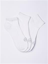 Basehit Unisex Μονόχρωμες Κάλτσες Λευκές 3 Pack από το Zakcret Sports