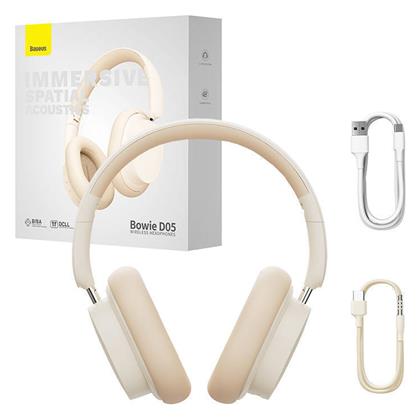 Baseus Bowie D05 Bluetooth / USB-C / 3.5mm με 70 ώρες Λειτουργίας Creamy White