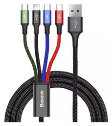 Baseus Braided USB to Lightning / Type-C / micro USB Cable 3.5A Μαύρο 1.2m (CA1T4-B01)