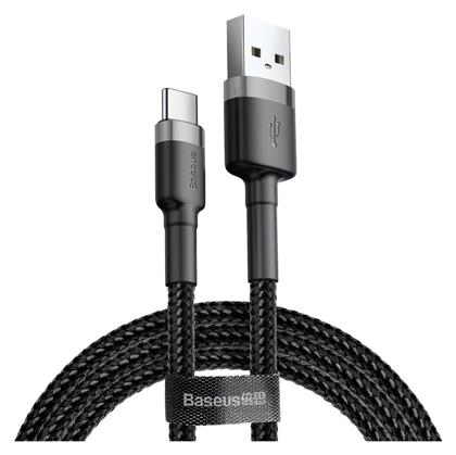 Baseus Cafule Braided USB 2.0 Cable USB-C male - USB-A male Μαύρο 0.5m (CATKLF-AG1)