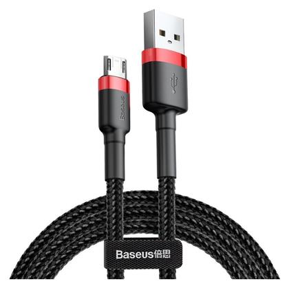 Baseus Cafule Braided USB 2.0 to micro USB Cable Μαύρο 1m (CAMKLF-B91) από το Public