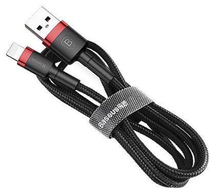 Baseus Cafule Braided USB to Lightning Cable Black/Red 1m (CALKLF-B19)