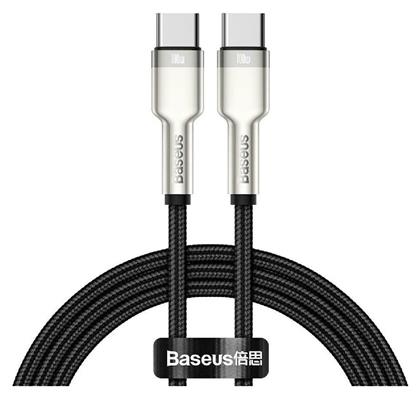 Baseus Cafule Metal Braided USB 2.0 Cable USB-C male - USB-C male Μαύρο 1m (CATJK-C01) από το e-shop