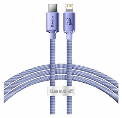 Baseus Crystal Shine Braided USB-C to Lightning Cable 20W Μωβ 1.2m (CAJY000205)