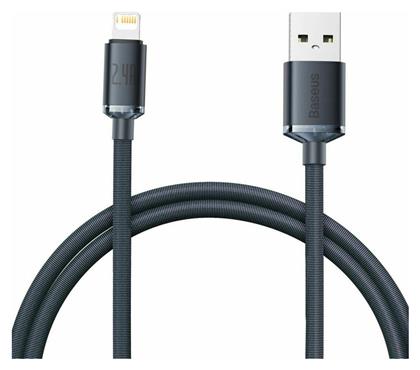 Baseus Crystal Shine Braided USB to Lightning Cable Μαύρο 1.2m (CAJY000001) από το e-shop