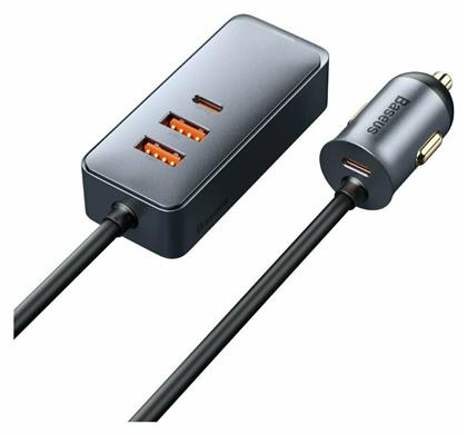 Baseus Φορτιστής Αυτοκινήτου με Θύρες 2xUSB-A 2xType-C