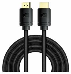 Baseus HDMI 2.1 Braided Cable HDMI male - HDMI male 3m Μαύρο