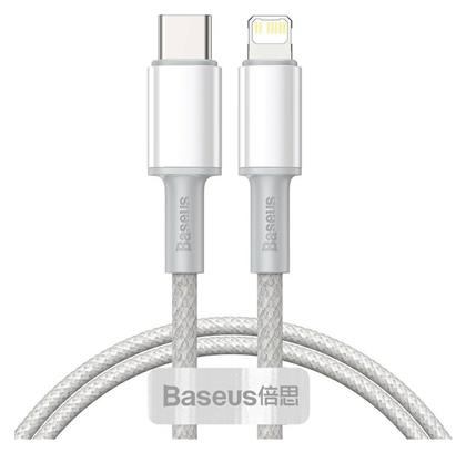 Baseus High Density Braided USB-C to Lightning Cable 20W Λευκό 1m (CATLGD-02)