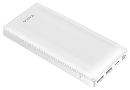 Baseus Mini JA Power Bank 30000mAh 15W με 2 Θύρες USB-A και Θύρα USB-C Λευκό