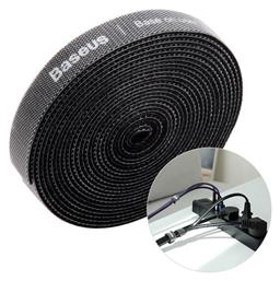 Baseus Rainbow Circle Velcro Straps Δεματικά Καλωδίων Μαύρο 3m 1τμχ