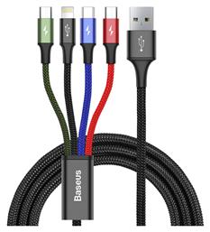 Baseus Rapid Series Braided USB to Lightning / Type-C / micro USB Cable 3.5A Πολύχρωμο 1.2m (CA1T4-B01)