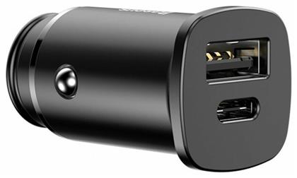 Baseus Square PPS Φορτιστής Αυτοκινήτου με Θύρες 1xUSB-A 1xType-C