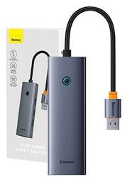 Baseus Ultrajoy USB 3.0 Hub 4 Θυρών με σύνδεση USB-A Γκρι