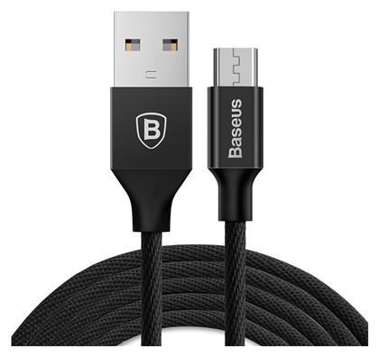Baseus Yiven Braided USB 2.0 to micro USB Cable Μαύρο 1.5m (CAMYW-B01)