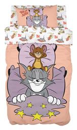 Beauty Home Art 6194 Tom Jerry Σετ Παιδική Παπλωματοθήκη Μονή με Μαξιλαροθήκη Βαμβακερή Beauty Home 165x250εκ.