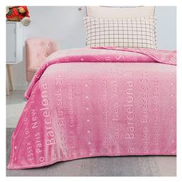 Beauty Home Κουβέρτα Fleece 160x220cm Φωσφορίζουσα Ροζ
