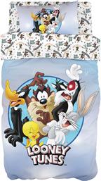Beauty Home Looney Tunes Σετ Σεντόνια Μονά Βαμβακερά 165x250cm 3τμχ