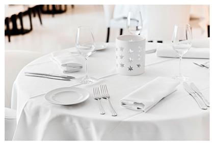 Beauty Home Τραπεζομάντηλο Compact Λευκό Ø320cm