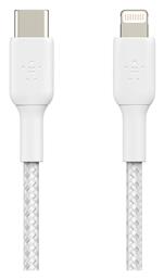 Belkin Braided USB 2.0 Cable USB-C male - Lightning Λευκό 1m (CAA004bt1MWH)