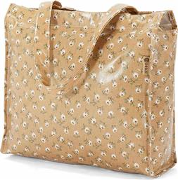 Benzi Πλαστική Τσάντα για Ψώνια σε Μπεζ χρώμα