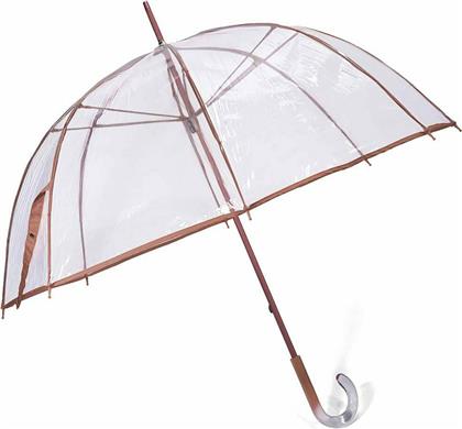 Benzi PA060 Γυναικεία Ομπρέλα Βροχής με Μπαστούνι Transparent/Brown από το Plus4u