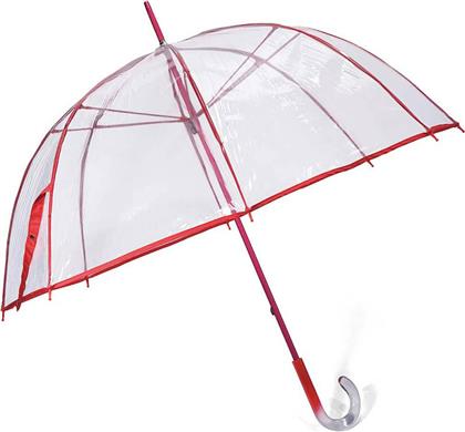 Benzi PA060 Ομπρέλα Βροχής με Μπαστούνι Transparent/Red από το Katoikein