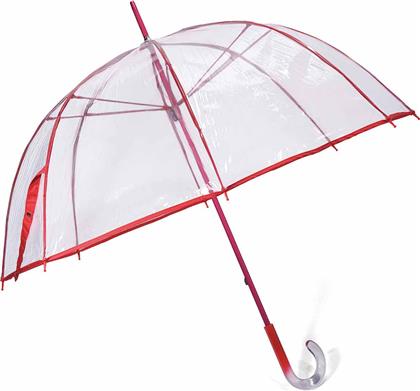 Benzi Ομπρέλα Βροχής με Μπαστούνι Transparent/Red