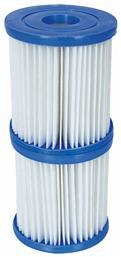 Bestway Flowclear Cartridge Ανταλλακτικό Φίλτρο Πισίνας Σετ 2τμχ με Διάμετρο 76εκ. 1.45kg