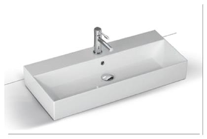 Bianco Ceramica Tetra N Επικαθήμενος Νιπτήρας Πορσελάνης 90x42cm Λευκός