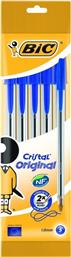 Bic Στυλό Ballpoint 1.0mm με Μπλε Mελάνι 4τμχ Cristal Original από το ΑΒ Βασιλόπουλος