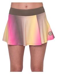 Bidi Badu Spectrum Printed Women's Wavy Skort Light Brown Coral Yellow