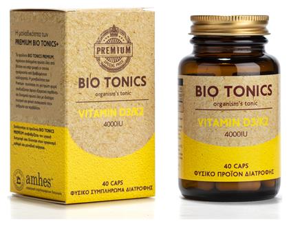 Bio Tonics Premium Vitamin D3/K2 Βιταμίνη 4000iu 40 κάψουλες