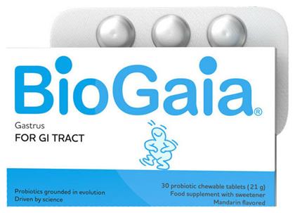 BioGaia Gastrus 30 μασώμενες ταμπλέτες Μανταρίνι Μέντα από το Pharm24