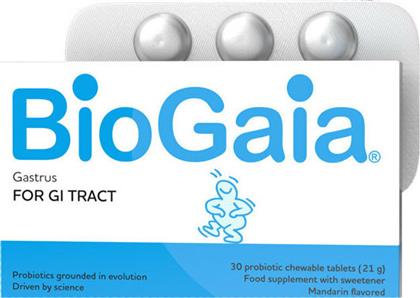 BioGaia Gastrus Προβιοτικά 30 μασώμενες ταμπλέτες Μανταρίνι Μέντα