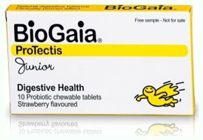 BioGaia ProTectis Junior 10 μασώμενες ταμπλέτες Φράουλα από το Pharm24