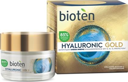 Bioten Gold 24ωρη Κρέμα Προσώπου Ημέρας με SPF10 για Ενυδάτωση & Αντιγήρανση με Υαλουρονικό Οξύ 50ml από το Pharm24