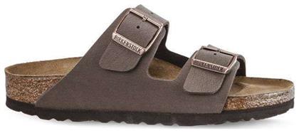 Birkenstock Arizona Birko-Flor Nubuck Γυναικεία Σανδάλια Ανατομικά Mocha Narrow Fit