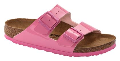 Birkenstock Arizona Δερμάτινα Γυναικεία Σανδάλια Ανατομικά Patent Candy Pink Narrow Fit από το CasualShoes