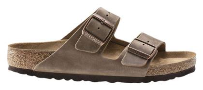 Birkenstock Arizona Oiled Leather Δερμάτινα Ανδρικά Σανδάλια Tabacco Brown Narrow Fit