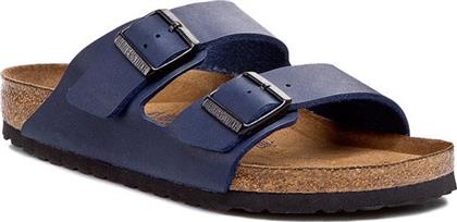 Birkenstock Arizona Soft Footbed Birko-Flor Δερμάτινα Ανδρικά Σανδάλια σε Μπλε Χρώμα Regular Fit από το Modivo