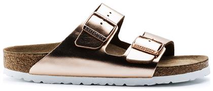 Birkenstock Arizona Soft Footbed Natural Δερμάτινα Σανδάλια Metallic Copper