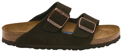 Birkenstock Arizona Soft Footbed Suede Leather Ανδρικά Σανδάλια Mocha Narrow Fit