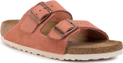 Birkenstock Arizona Soft Footbed Suede Leather Narrow Fit Earth Red από το Troumpoukis