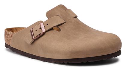 Birkenstock Boston Δερμάτινες Χειμερινές Ανδρικές Παντόφλες