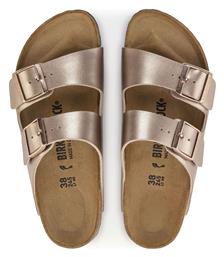 Birkenstock Γυναικεία Σανδάλια Ανατομικά σε Χρυσό Χρώμα Narrow Fit από το CasualShoes